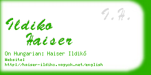 ildiko haiser business card